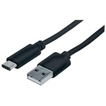 Manhattan Cables | Manhattan USBC to USBA Cable, 1m, Male to Male, Black, 480 Mbps (USB