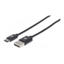 Manhattan Cables | Manhattan USBC to USBA Cable, 2m, Male to Male, Black, 480 Mbps (USB