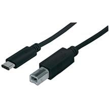 Manhattan Cables | Manhattan USBC to USBB Cable, 1m, Male to Male, Black, 480 Mbps (USB