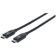 Manhattan USBC to USBC Cable, 50cm, Male to Male, Black, 10 Gbps (USB