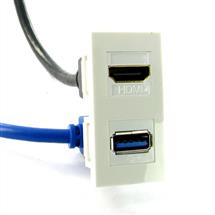 Nexxia NX-WPM-054 socket-outlet HDMI + USB A White