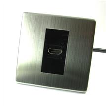 Nexxia NX-WPSL-340 socket-outlet HDMI Black, Stainless steel