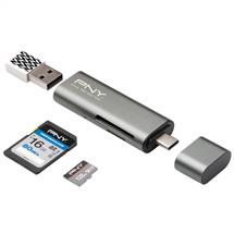 PNY USB-C Card Reader Adapter for SD Card and MicroSD