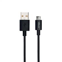 Pny Power Cables | PNY USB - Micro-USB 1.2m USB cable USB 2.0 USB A Micro-USB B Black