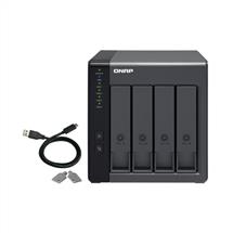 Qnap Disk Arrays | QNAP TR-004 storage drive enclosure HDD/SSD enclosure Black 2.5/3.5"