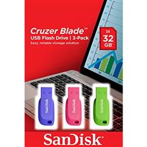 Deals | SanDisk Cruzer Blade 3x 32GB. Capacity: 32 GB, Device interface: USB