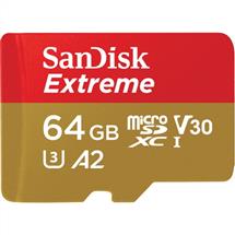 Sandisk Extreme microSDXC UHSI. Capacity: 64 GB, Flash card type:
