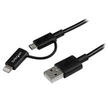 StarTech.com 1 m (3 ft.) 2 in 1 Charging Cable  USB to Lightning or