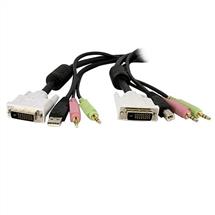KVM Cables | StarTech.com 10ft 4in1 USB Dual Link DVID KVM Switch Cable w/ Audio &