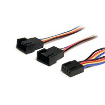Multicolor | StarTech.com 12in 4 Pin Fan Power Splitter Cable - F/M