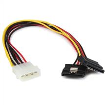 StarTech.com 12in LP4 to 2x Latching SATA Power Y Cable Splitter