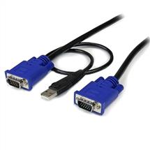 KVM Cables | StarTech.com 15 ft 2-in-1 Ultra Thin USB KVM Cable
