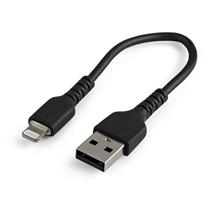StarTech.com 6 inch (15cm) Durable Black USBA to Lightning Cable