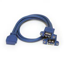 StarTech.com 2 Port Panel Mount USB 3.0 Cable  USB A to Motherboard
