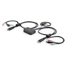 StarTech.com 2 Port USB DisplayPort Cable KVM Switch w/ Audio and