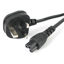 Startech Power Cables | StarTech.com 6ft (2m) UK Laptop Power Cable, BS 1363 to C5 (Clover