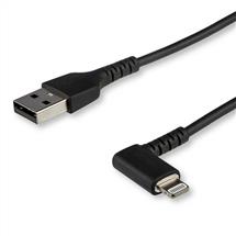 StarTech.com 6ft (2m) Durable USB A to Lightning Cable  Black 90°