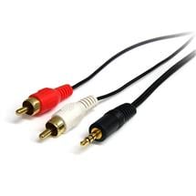 Audio Cables | StarTech.com 3 ft Stereo Audio Cable - 3.5mm Male to 2x RCA Male