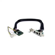 Black, Stainless steel | StarTech.com 3 Port 2b 1a 1394 Mini PCI Express FireWire Card Adapter