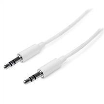 Audio Cables | StarTech.com 3m White Slim 3.5mm Stereo Audio Cable - Male to Male