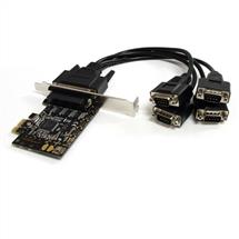 StarTech.com 4 Port RS232 PCI Express Serial Card w/ Breakout Cable,