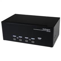 StarTech.com 4 Port Triple Monitor DVI USB KVM Switch with Audio & USB