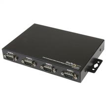 StarTech.com 4 Port Wall Mountable USB to Serial Adapter Hub with COM