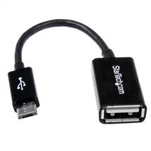 Aluminium, PVC | StarTech.com 5in Micro USB to USB OTG Host Adapter M/F