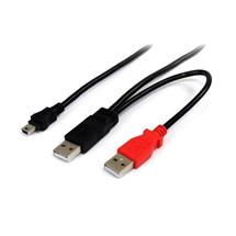StarTech.com 6 ft USB Y Cable for External Hard Drive  USB A to mini