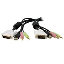 KVM Cables | StarTech.com KVM Cable for DVI and USB KVM Switches with Audio &