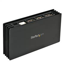 Startech Interface Hubs | StarTech.com 7 Port Black USB 2.0 Hub, USB 2.0, USB 2.0, 480 Mbit/s,