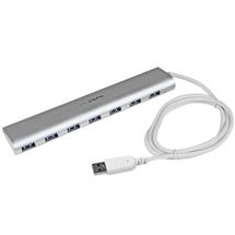 White | StarTech.com 7Port USB Hub, USB A to 7x USBA Ports, USB 5Gbps, Rugged