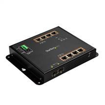 StarTech.com Industrial 8 Port Gigabit PoE+ Switch w/2 SFP MSA Slots