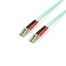 Aqua colour, Blue | StarTech.com Aqua OM4 Duplex Multimode Fiber Optic Cable  100 Gb