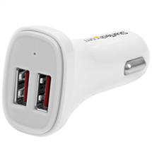Startech Mobile Device Chargers | StarTech.com Dual-Port USB Car Charger - 24W/4.8A - White