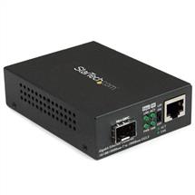 StarTech.com Gigabit Ethernet Fiber Media Converter with Open SFP