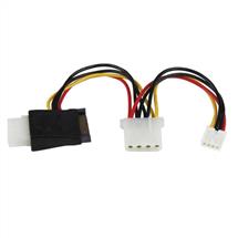 Black, Red, White, yellow | StarTech.com LP4 to SATA Power Cable Adapter with Floppy Power