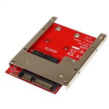 Black, Red, Silver | StarTech.com mSATA SSD to 2.5in SATA Adapter Converter
