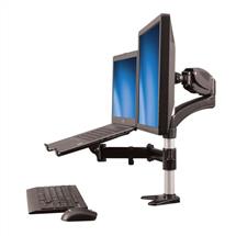 Aluminium, Black | StarTech.com DeskMount Monitor Arm with Laptop Stand  Full Motion