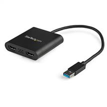 StarTech.com USB 3.0 to Dual HDMI Adapter  1x 4K 30Hz & 1x 1080p