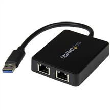 StarTech.com USB 3.0 to Dual Port Gigabit Ethernet Adapter NIC w/ USB