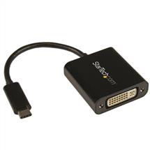 StarTech.com USB C to DVI Adapter  Black  1920x1200  USB Type C Video