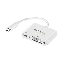 Startech USB C to DVI Adapter with Power Delivery - 1080p USB Type-C to DVI-D Single Link Video Dis | StarTech.com USB C to DVI Adapter with Power Delivery  1080p USB TypeC