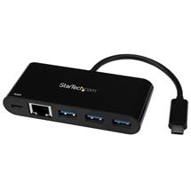 StarTech.com USBC to Ethernet Adapter with 3Port USB 3.0 Hub and Power