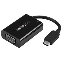 StarTech.com USB C to VGA Adapter with Power Delivery  1080p USB TypeC
