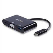 Startech Docking Stations | StarTech.com USBC to VGA Multifunction Adapter with Power Delivery and