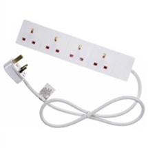TARGET Power Extensions | Target ELEC4WAY2M power extension 2 m 4 AC outlet(s) Indoor White