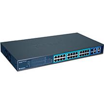 24Port 10/100Mbps Web Smart PoE Switch with 4 Gigabit Ports and 2