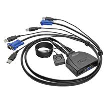 Tripp Lite B032VU2 2Port USB/VGA Cable KVM Switch with Cables and USB