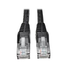 Tripp Lite Cat6 Gigabit Snagless Molded UTP Ethernet Patch Cable, 24 AWG, 550 MHz/1 Gbps (RJ45 M/M) | Tripp Lite N201015BK Cat6 Gigabit Snagless Molded (UTP) Ethernet Cable